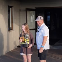 Bella Jenkins with The Secretaries Cup